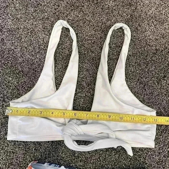 Zaful bikini Medium 1950s two-piece blue and white floral summertime pool beach - Picture 9 of 16